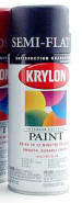 Krylon Spray Enamels 12 oz. spray can 1613 semi-flat black